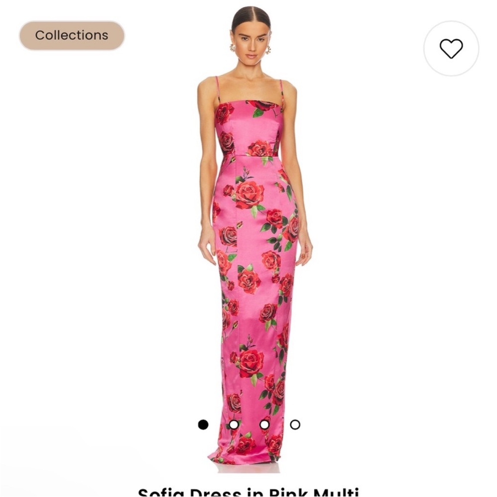 Sau Lee Sofia Dress in Pink Multi Size 6